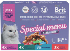 Набор паучей для стерилизованных кошек «Особое меню в желе» - Фото 1