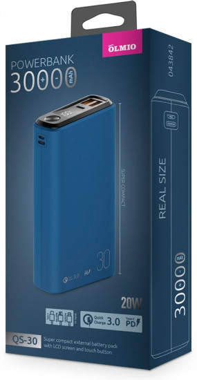 Аккумулятор внешний Olmio QS-30
