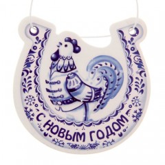 Ароматизатор в авто «С Новым годом», гжель, морозные узоры - Фото 3
