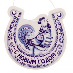 Ароматизатор в авто «С Новым годом», гжель, морозные узоры - Фото 2