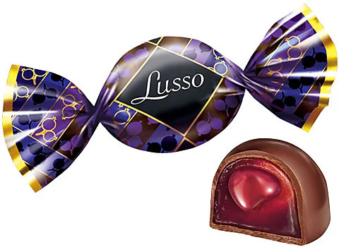 Конфеты желейные со вкусом чёрной смородины «Lusso»