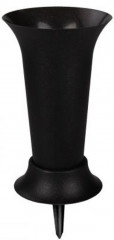 Ваза для цветов под срезку с колышком, чёрный - Фото 1