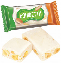 Конфеты из ванильной нуги с арахисом «Бонфетти» - Фото 1