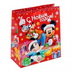 Пакет ламинат вертикальный «Для тебя», Микки Маус и друзья (23×27×8 см) - Фото 2