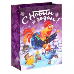 Пакет ламинат вертикальный «На катке» (18×0,2×23 см) - Фото 1