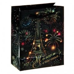 Пакет ламинат вертикальный «Огни Парижа» (12×15×6 см) - Фото 1
