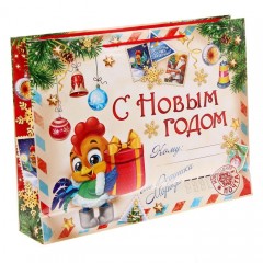 Пакет ламинат горизонтальный «Новогодняя почта» (40×0,2×31 см) - Фото 1