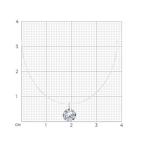 Колье из серебра с фианитом