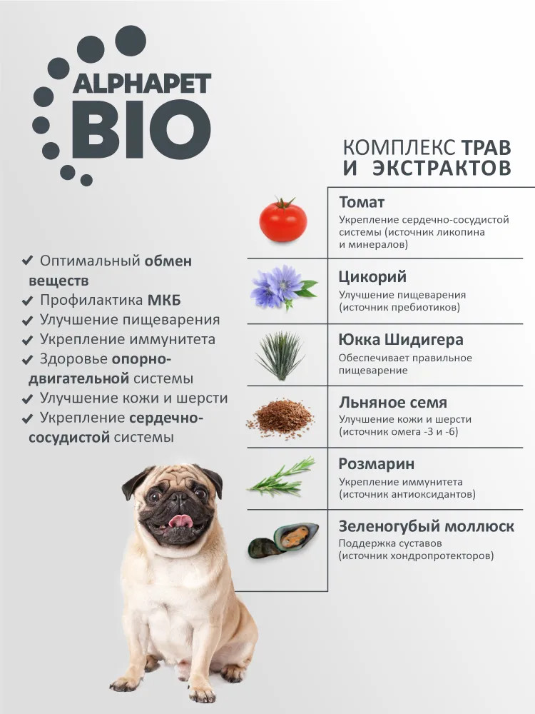 Корм для взрослых собак средних пород с бараниной и потрошками | Superpremium | AlphaPet | Фото 4
