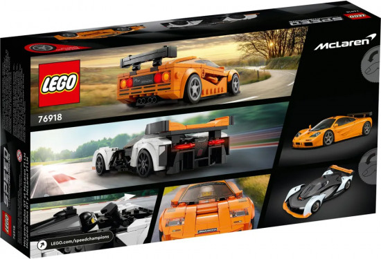 Конструктор LEGO® 76918 Гоночные автомобили McLaren Solus GT и McLaren F1 LM