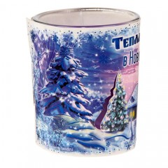 Свеча в стеклянном стаканчике «Тепла и уюта в Новом году» - Фото 5