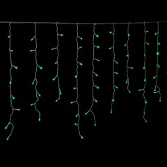 Гирлянда «Бахрома», 3х0,6 м, LED-160-220V, зеленый, нить силикон - Фото 4