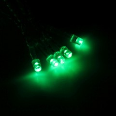 Гирлянда «Бахрома», 3х0,6 м, LED-160-220V, зеленый, нить силикон - Фото 3