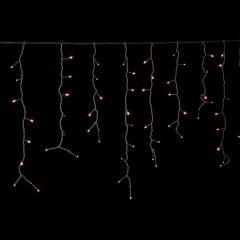 Гирлянда «Бахрома», 3х0,6 м, LED-160-220V, желтый, нить темная - Фото 4