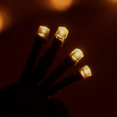 Гирлянда «Бахрома», 3х0,6 м, LED-160-220V, желтый, нить темная - Фото 3