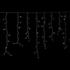 Гирлянда «Бахрома», 3х0,6 м, LED-160-220V, зеленый, нить темная - Фото 4