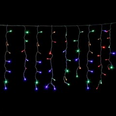 Гирлянда «Бахрома», 3х0,6 м, LED-160-240V, мультицвет, нить силикон - Фото 4