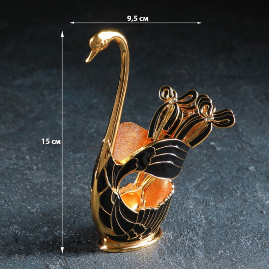 Набор ложек на подставке «Swan»