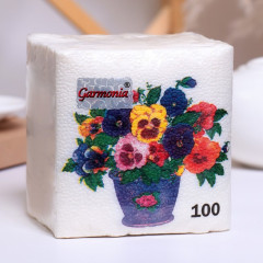 Салфетки бумажные «Анютины глазки» - Фото 2