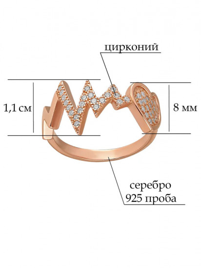 Кольцо из серебра с фианитами