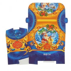 Подарочная коробка «Дед мороз», сундук синий, сборная (25×15 ×15 см) - Фото 1