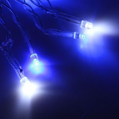 Гирлянда «Бахрома», 4х0,6 м, LED-180/60-220V, сине-белый, нить силикон, мерцает - Фото 3