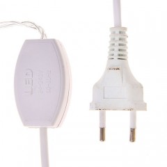 Гирлянда «Бахрома», 4х0,6 м, LED-180/60-220V, сине-белый, нить силикон, мерцает - Фото 1