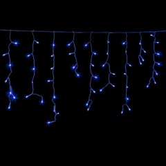 Гирлянда «Бахрома», 4х0,6 м, LED-180-220V, синий, нить силикон, 8 режимов - Фото 4