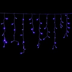 Гирлянда «Бахрома», 4х0,6 м, LED-180-220V, фиолетовый, нить силикон, 8 режимов - Фото 4