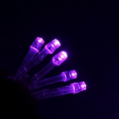 Гирлянда «Бахрома», 4х0,6 м, LED-180-220V, фиолетовый, нить силикон, 8 режимов - Фото 3