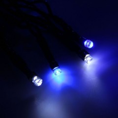 Гирлянда «Бахрома», 4х0,6 м, LED-180/60-220, сине-белый, нить темная, мерцает - Фото 3