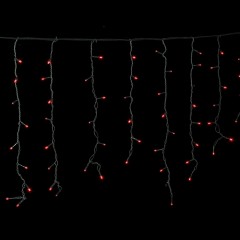 Гирлянда «Бахрома», 4х0,6 м, LED-180-220V, красный, нить темная, 8 режимов - Фото 4