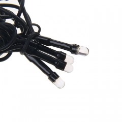 Гирлянда «Бахрома», 4х0,6 м, LED-180-220V, бело-синий, нить темная, моргает - Фото 2