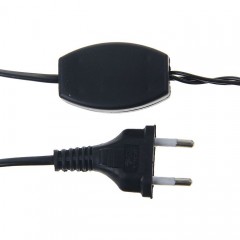 Гирлянда «Бахрома», 4х0,6 м, LED-180-220V, бело-синий, нить темная, моргает - Фото 1