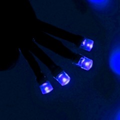 Гирлянда «Бахрома», 1,2х0,6 м, LED-60-220V, синий, нить темная, 8 режимов - Фото 3