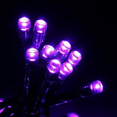 Гирлянда «Бахрома», 1,2х0,6 м, LED-60-220V, фиолетовый, нить темная, 8 режимов - Фото 3