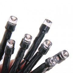 Гирлянда «Бахрома», 1,2х0,6 м, LED-60-220V, фиолетовый, нить темная, 8 режимов - Фото 2