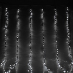 Гирлянда «Дождь», 2х6 м, LED-1500-220, белый, нить белая, без контроллера - Фото 3