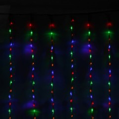 Гирлянда «Дождь», 2х1,5 м, LED-400-220V, мультицвет, нить силикон, 8 режимов - Фото 4