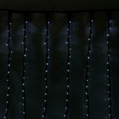Гирлянда «Дождь», 2х1,5 м, LED-400-220V, белый, нить темная, 8 режимов - Фото 4