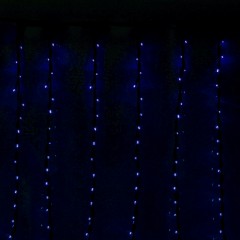 Гирлянда «Дождь», 2х1,5 м, LED-400-220V, синий, нить темная, 8 режимов - Фото 4