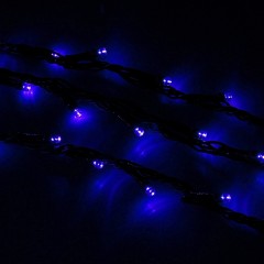 Гирлянда «Дождь», 2х1,5 м, LED-400-220V, синий, нить темная, 8 режимов - Фото 3