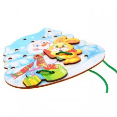 Шнуровка фигурная «Снеговичок» - Фото 1