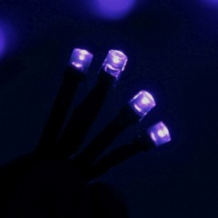 Гирлянда «Метраж», 10 м, LED-100-220V, фиолетовый, нить темная, 8 режимов - Фото 3