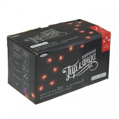 Гирлянда «Метраж», 20 м, LED-200-220V, фиолетовый, нить темная, 8 режимов - Фото 4