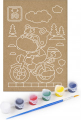 Роспись по дереву «Мотоциклист» - Фото 1