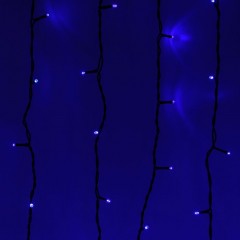 Гирлянда «Занавес», 2х6 м, 3W LED-1440-220V, синий, нить темная, без контроллера - Фото 4