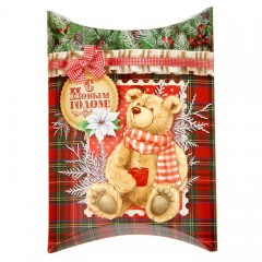 Коробка фигурная «Новогодний подарок», (19х14 см) - Фото 3