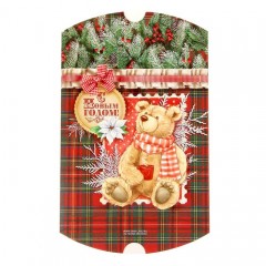 Коробка фигурная «Новогодний подарок», (19х14 см) - Фото 1