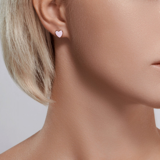 Серьги-пусеты из серебра с эмалью